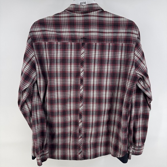 Kuhl Shirt Mens XL Red Plaid Flannel Button Up Long Sleeve Outdoor Hiking Casual - Picture 8 of 8